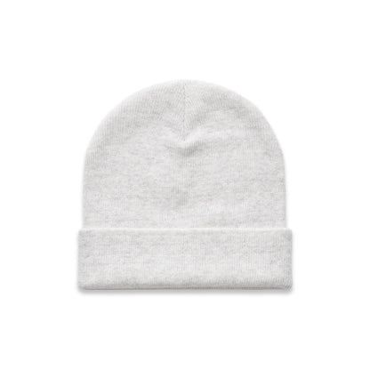 1107 Cuff Beanie in White Marle