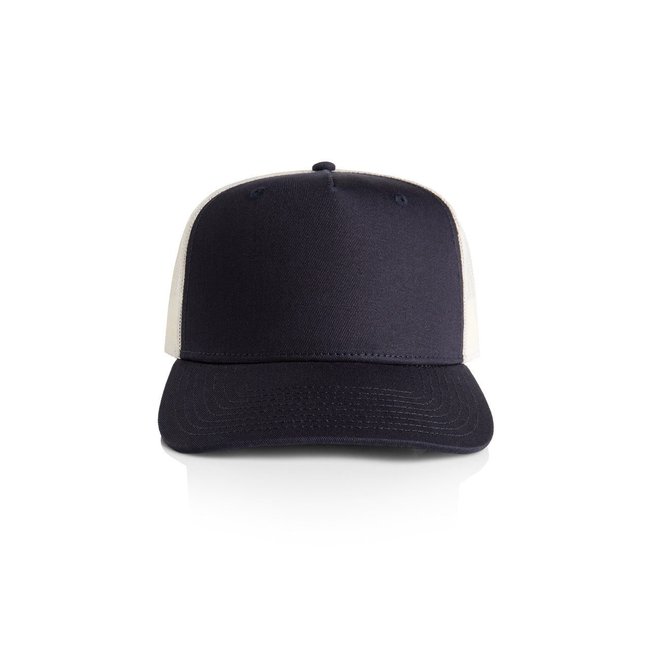 1110 Stock Contrast Trucker in Navy/Ecru