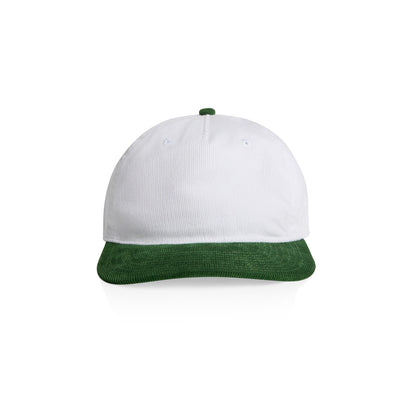 1159 Class Cord Two Tone Cap in White/Forest