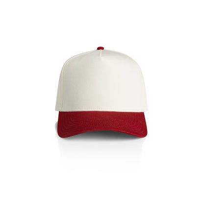 1165 Frame Two-Tone Cap in Natural/Cardinal