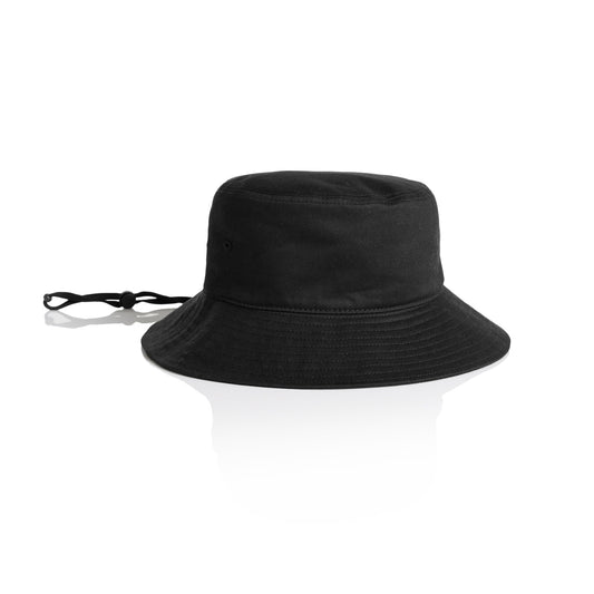 1172 Wide Brim Bucket Hat in Black