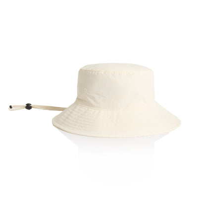 1174 Nylon Widebrim Bucket Hat in Ecru