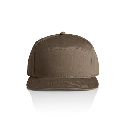 1184 Stock 7-Panel Cap in Walnut