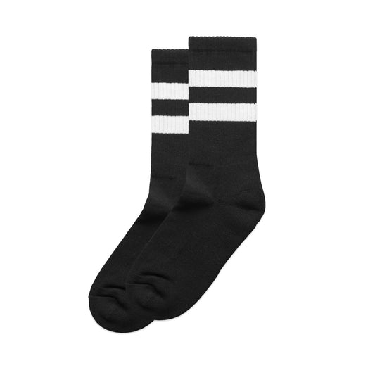 1210 Relax Stripe Socks (2 Pk) in Black/White