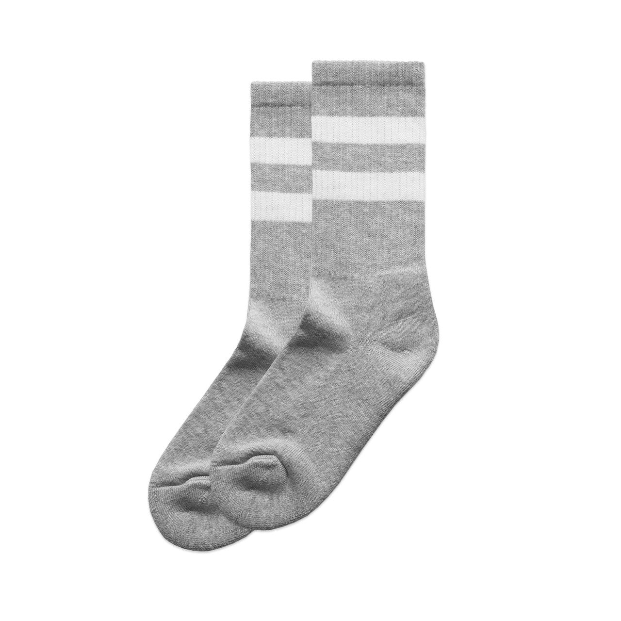 1210 Relax Stripe Socks (2 Pk) in Grey Marle/White