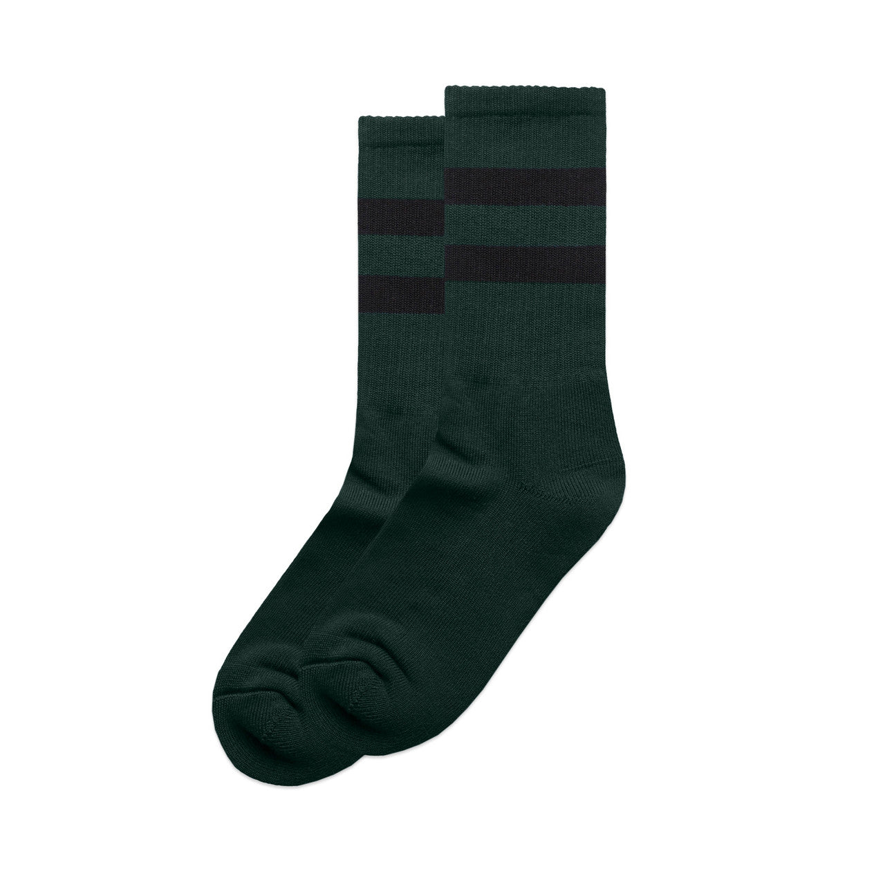 1210 Relax Stripe Socks (2 Pk) in Pine Green/Black