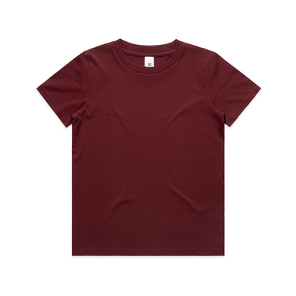 3005 Kids Staple Tee in Burgundy