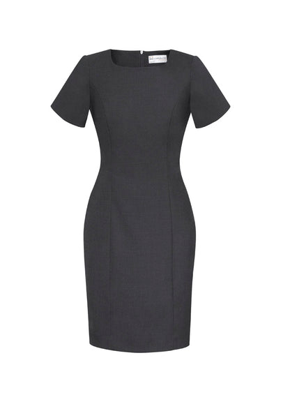 Womens Comfort Wool Stretch Short Sleeve Shift Dress 34012