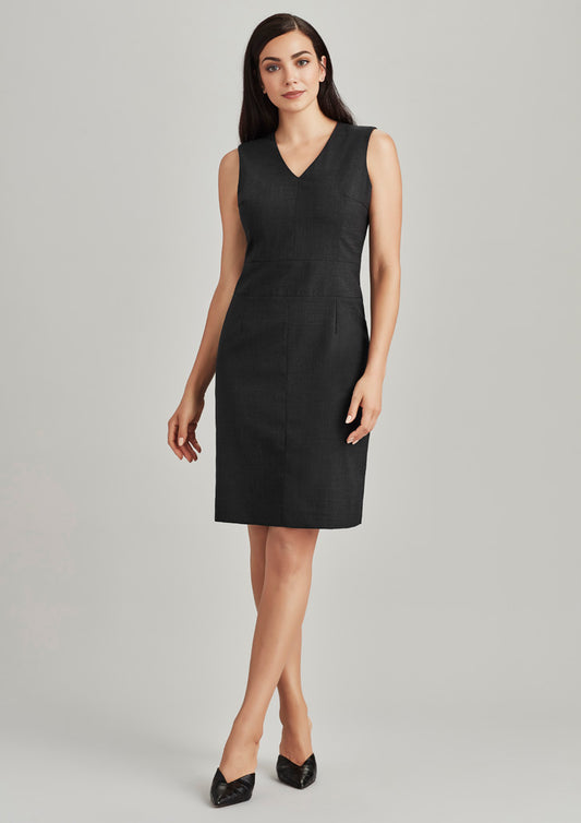 Womens Comfort Wool Stretch Sleeveless V-Neck Dress 34021