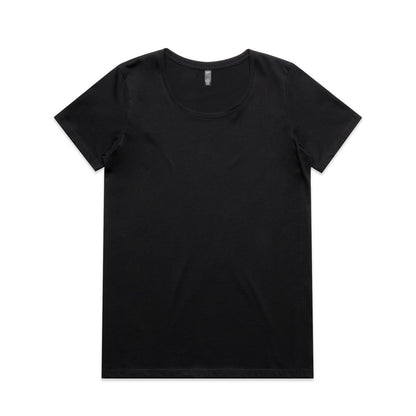 4019 Wos Maple Scoop Tee in Black