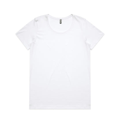 4019 Wos Maple Scoop Tee in White