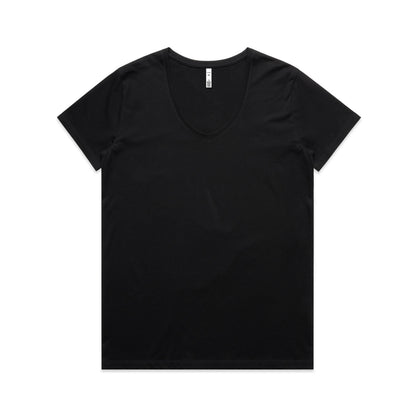 4023 Wos Maple V Neck Tee in Black