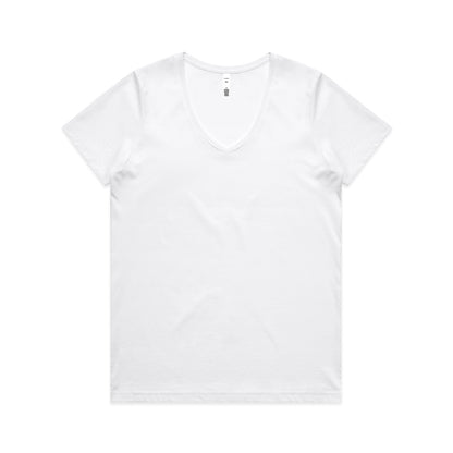 4023 Wos Maple V Neck Tee in White