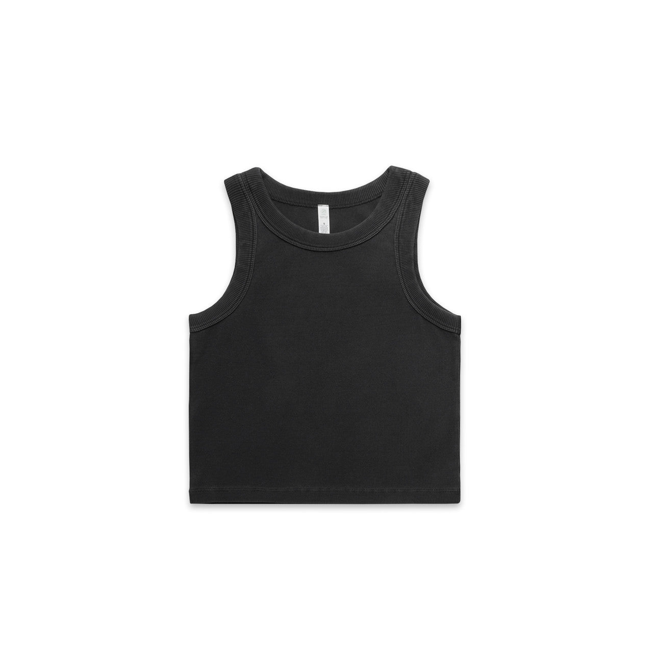 4035 Faded Organic Crop Tank in Faded Black