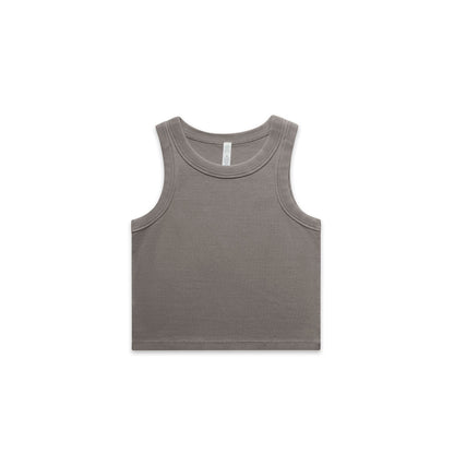 4035 Faded Organic Crop Tank in Faded Grey