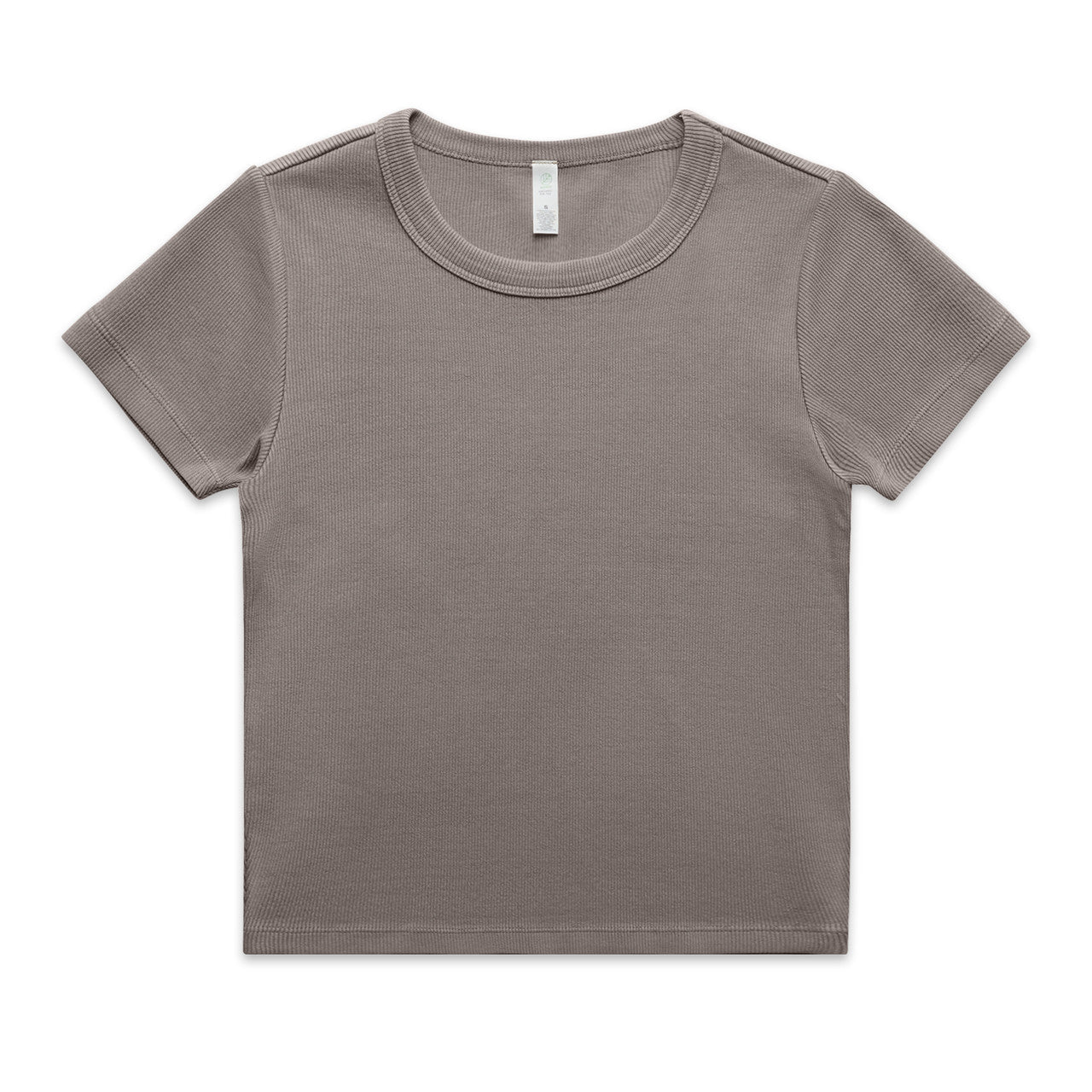 4036 Wos Faded Organic Rib Tee in Faded Grey