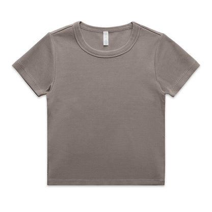 4036 Wos Faded Organic Rib Tee in Faded Grey
