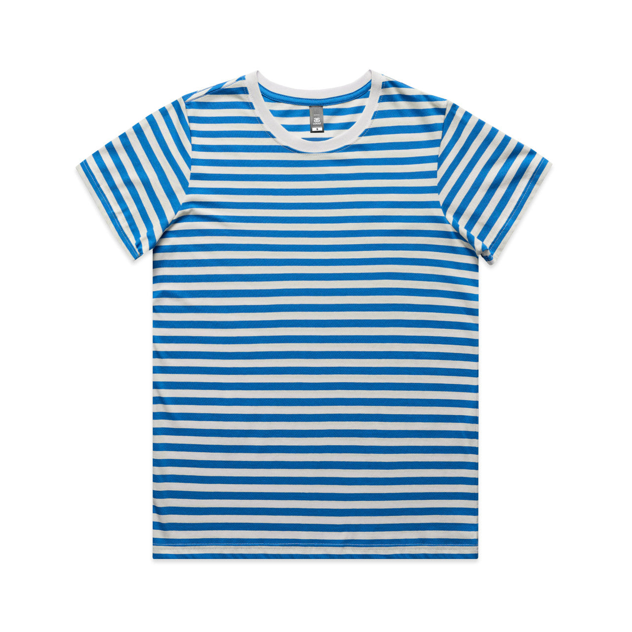 4037 Maple Stripe Tee in Natural/Mid Blue
