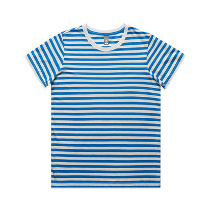 4037 Maple Stripe Tee in Natural/Mid Blue