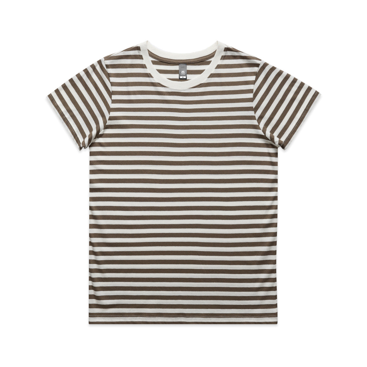 4037 Maple Stripe Tee in Natural/Walnut