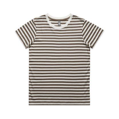 4037 Maple Stripe Tee in Natural/Walnut