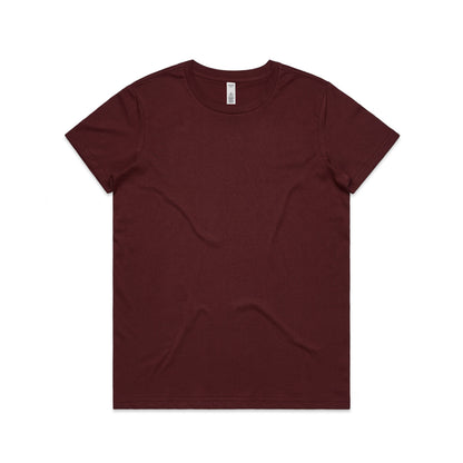 4051 Wos Basic Tee in Burgundy