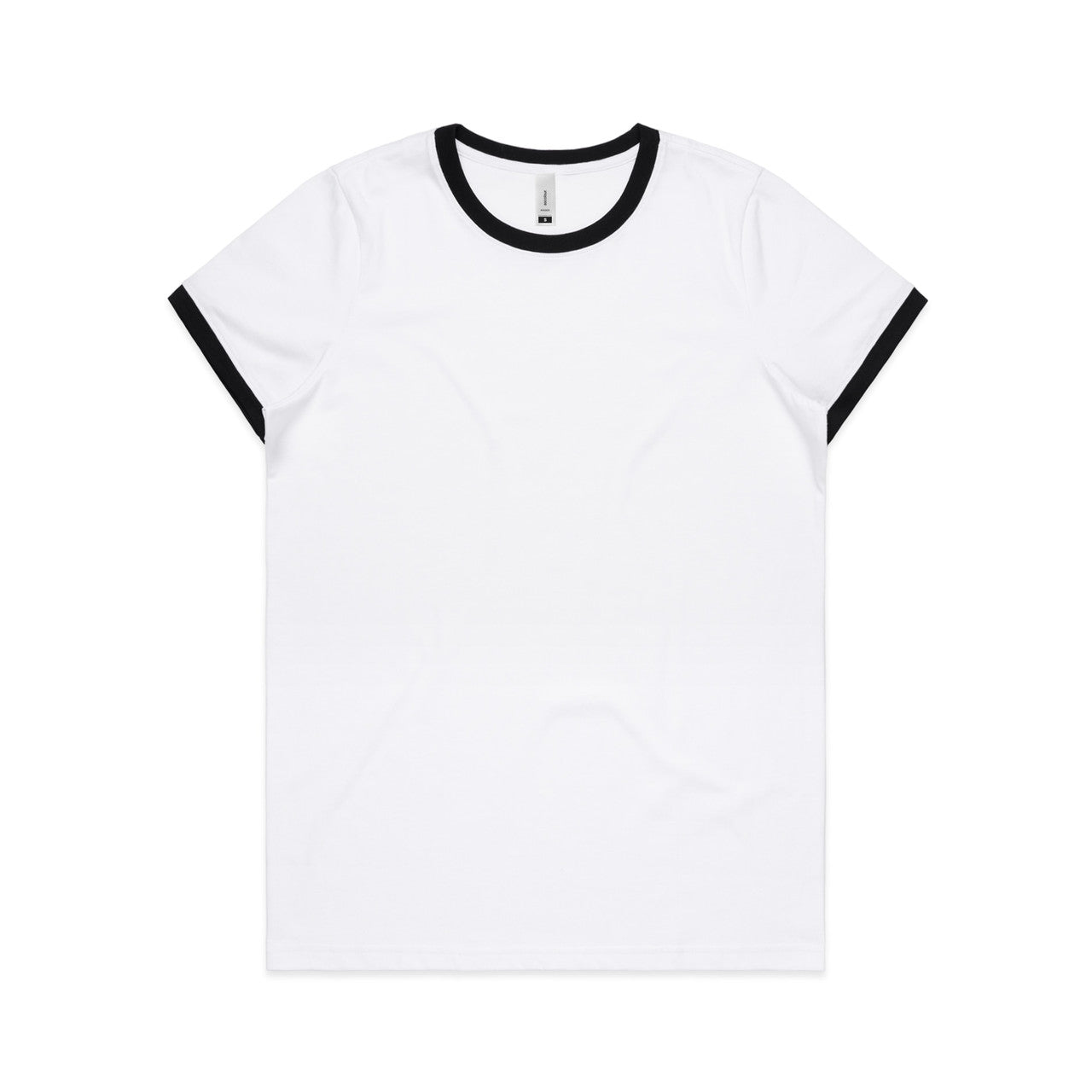 4053 Wos Ringer Tee in White/Black