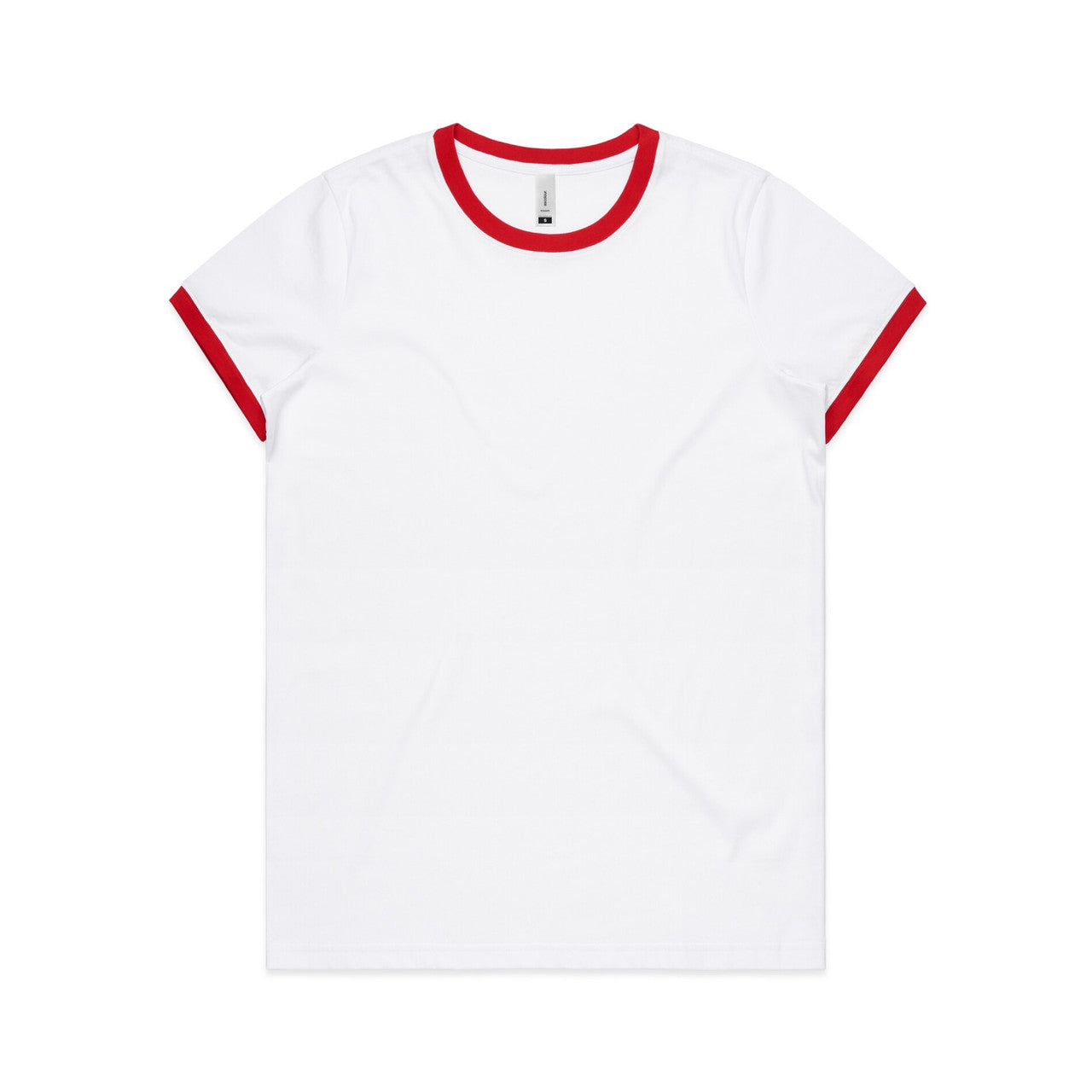 4053 Wos Ringer Tee in White/Red