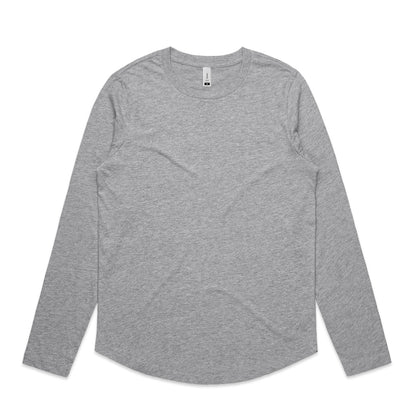 4055 Curve Ls Tee in Grey Marle