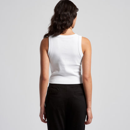 Women's Organic Rib Crop Tank 4064G