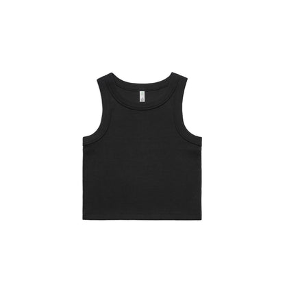 4064G Organic Rib Crop Tank in Black