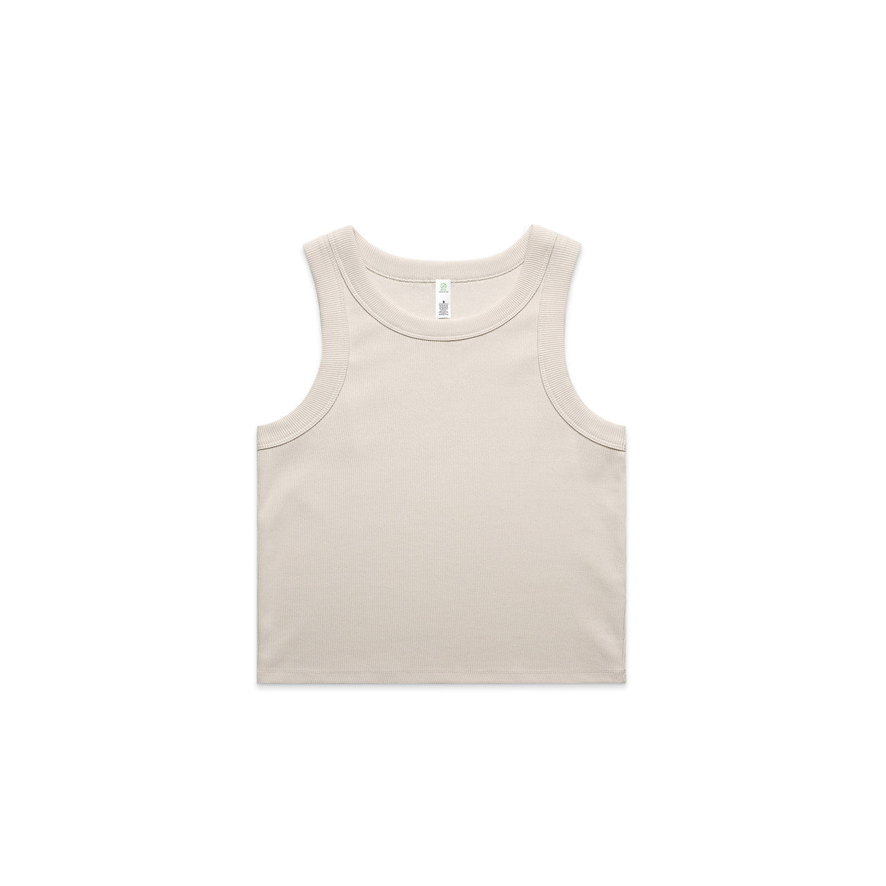 4064G Organic Rib Crop Tank in Bone
