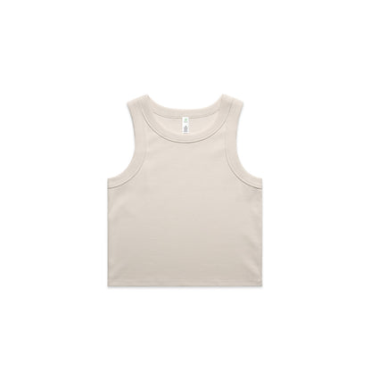 4064G Organic Rib Crop Tank in Bone