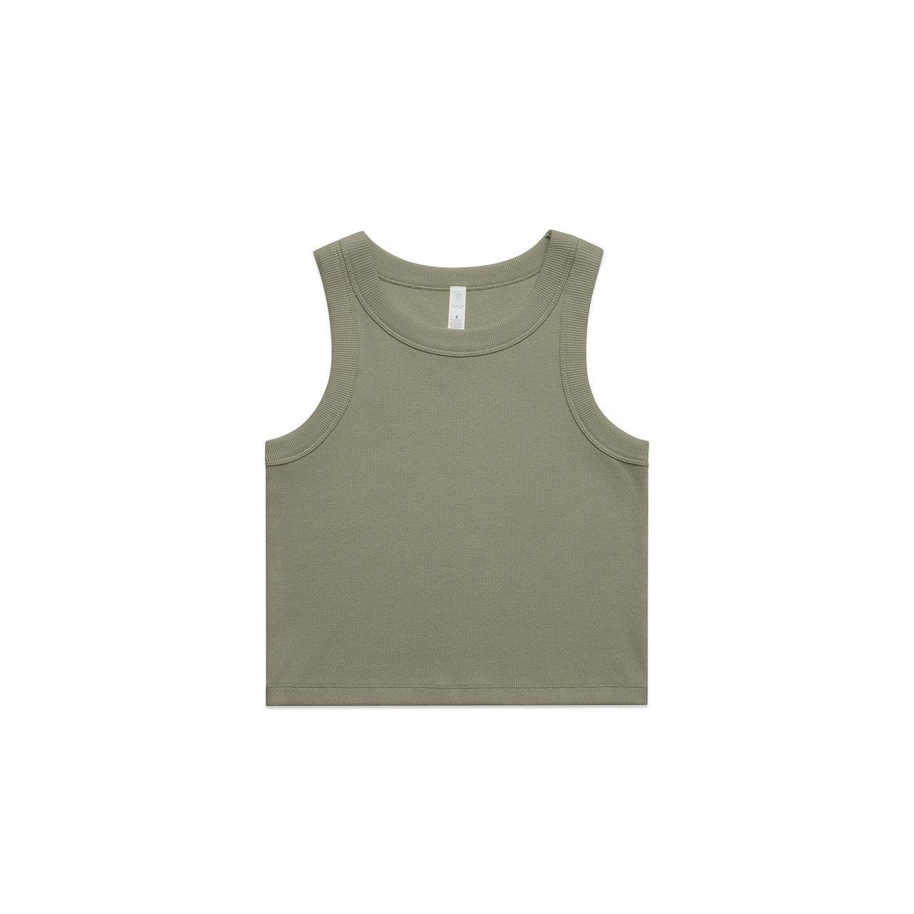 4064G Organic Rib Crop Tank in Eucalyptus