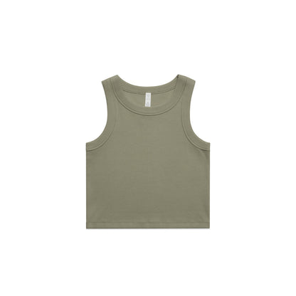 4064G Organic Rib Crop Tank in Eucalyptus