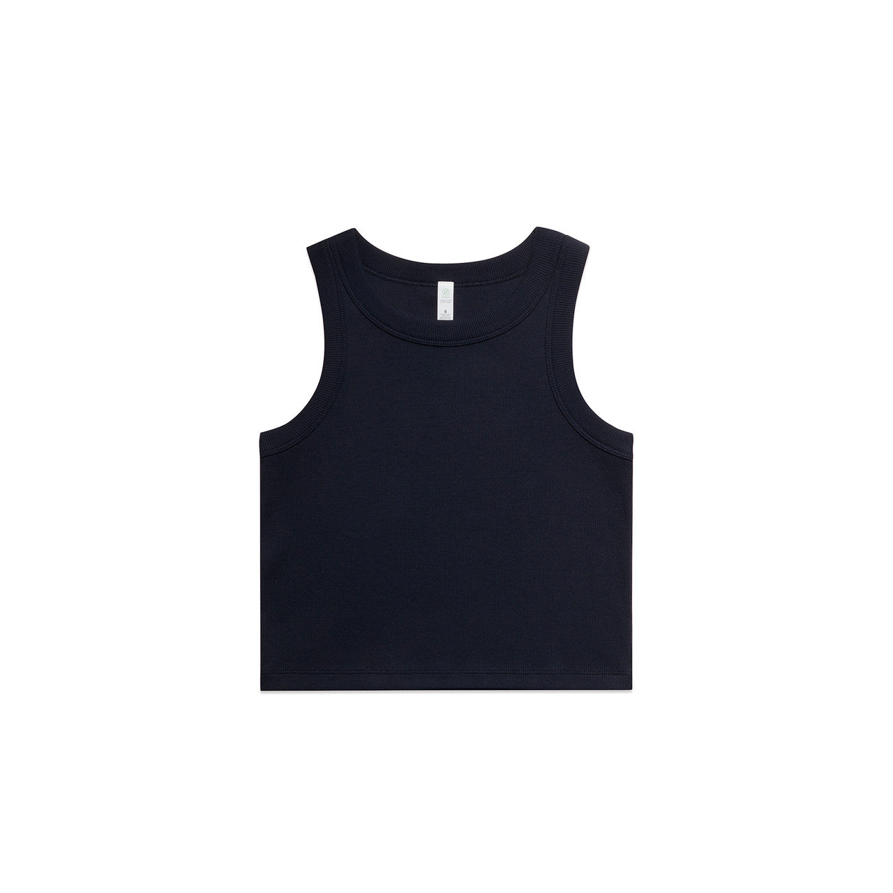 4064G Organic Rib Crop Tank in Navy