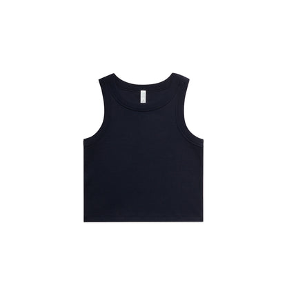 4064G Organic Rib Crop Tank in Navy