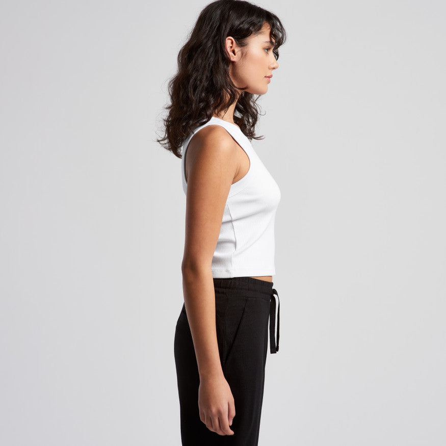Women's Organic Rib Crop Tank 4064G