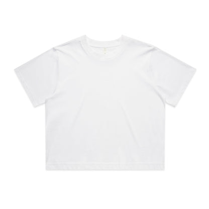 4072 Wos Classic Crop Tee in White
