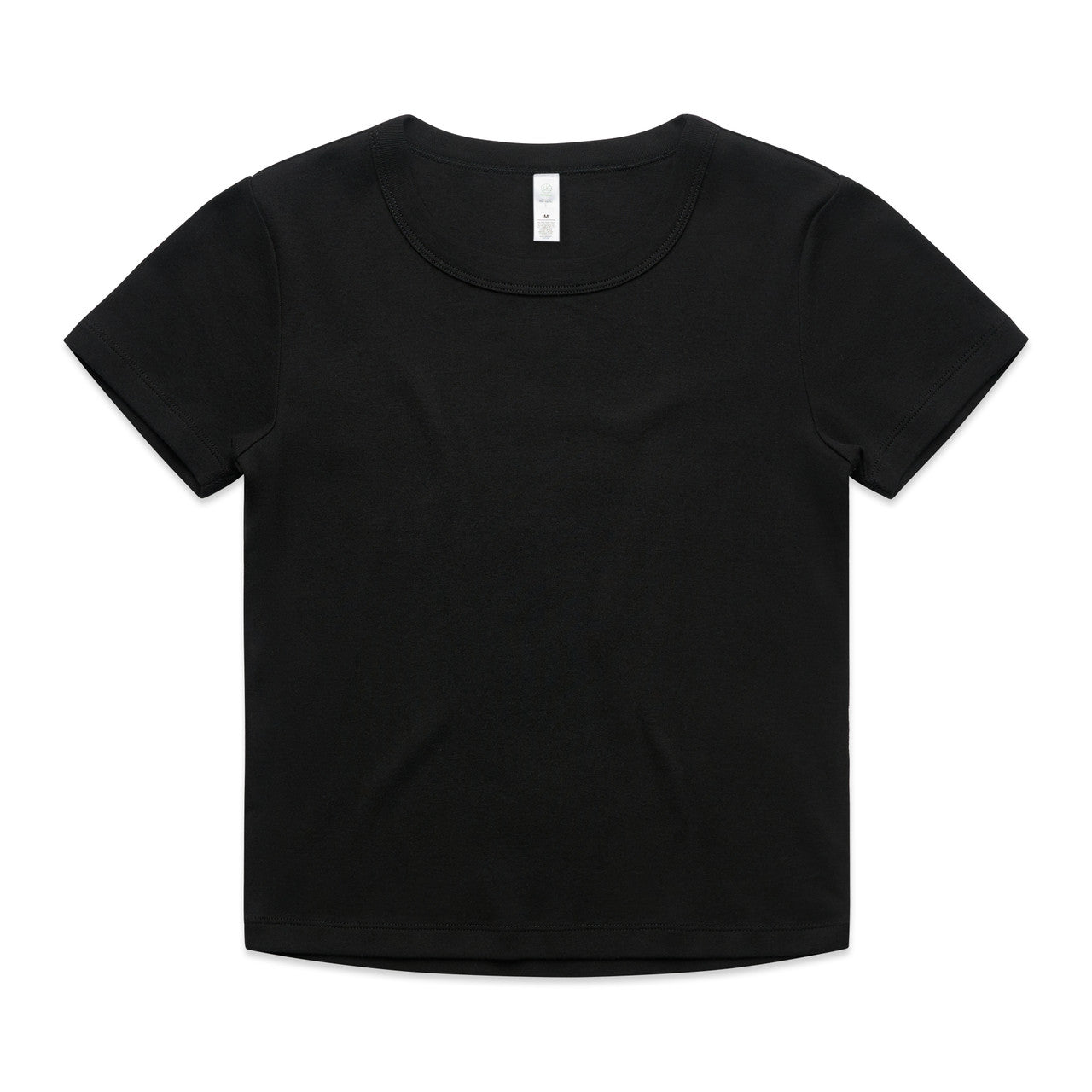 4074 Organic Rib Baby Tee in Black