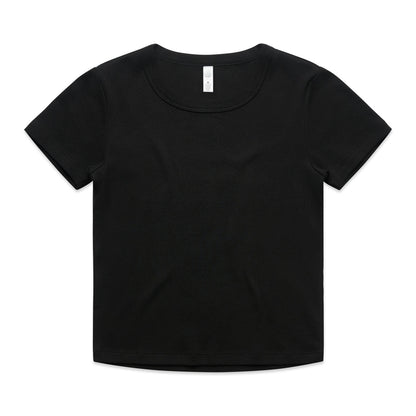 4074 Organic Rib Baby Tee in Black