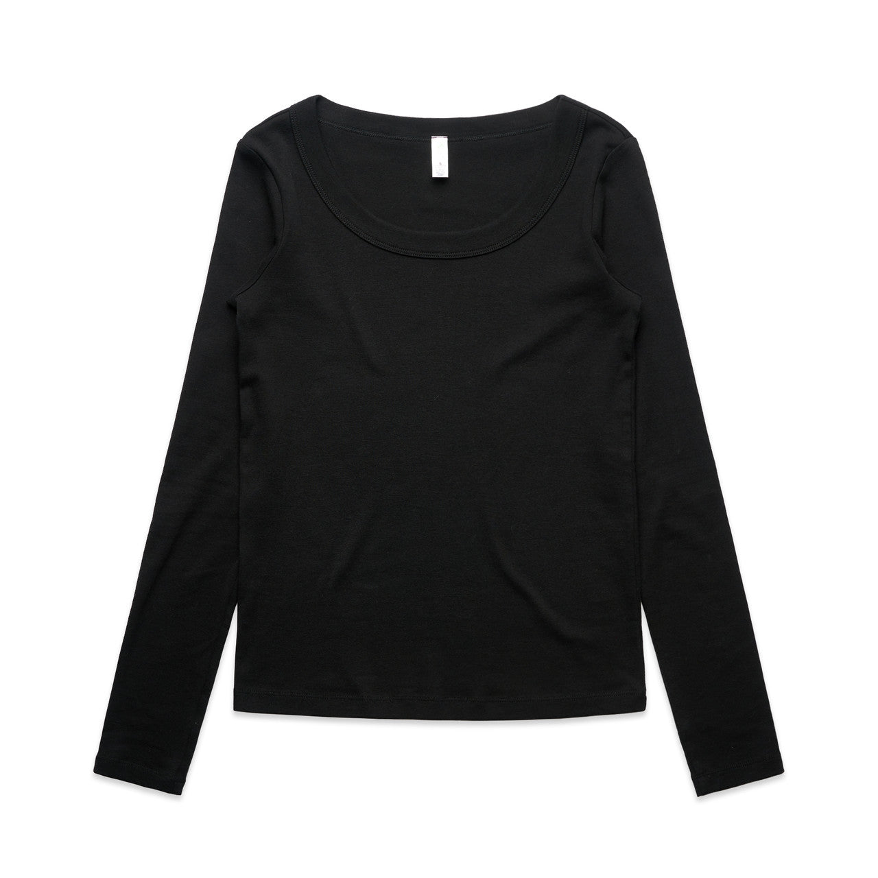4075 Wos Organic Baby Rib Ls in Black