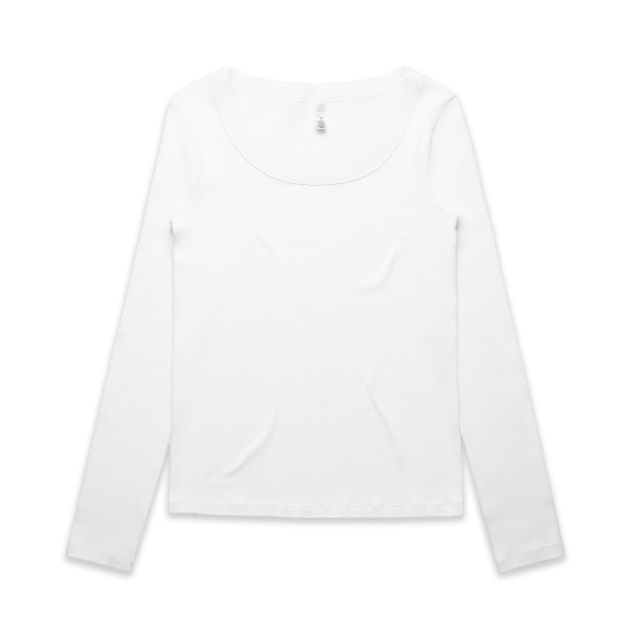 4075 Wos Organic Baby Rib Ls in White