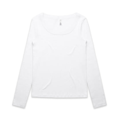 4075 Wos Organic Baby Rib Ls in White