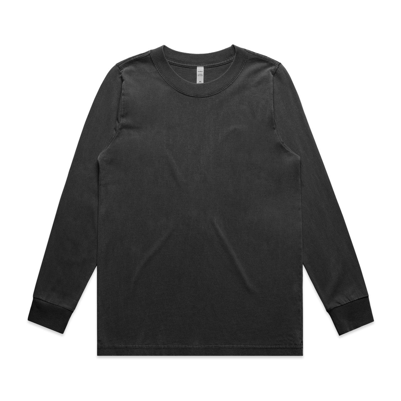 4083 Wos Heavy Faded Ls Tee in Faded Black