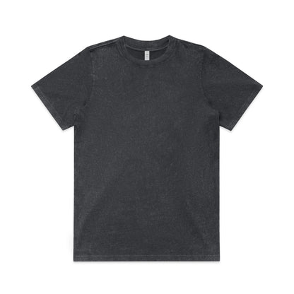 4085 Wos Stone Wash Heavy Tee in Black Stone