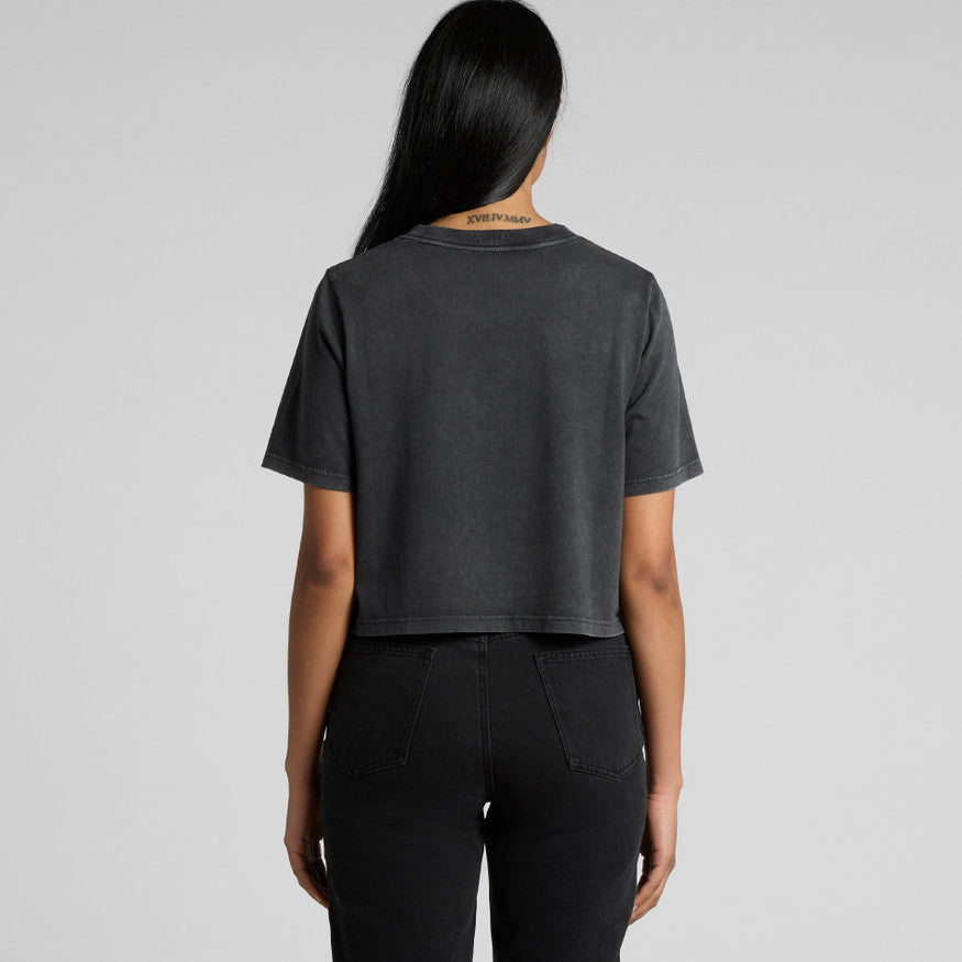 Women's Stone Wash Heavy Crop Tee 4086
