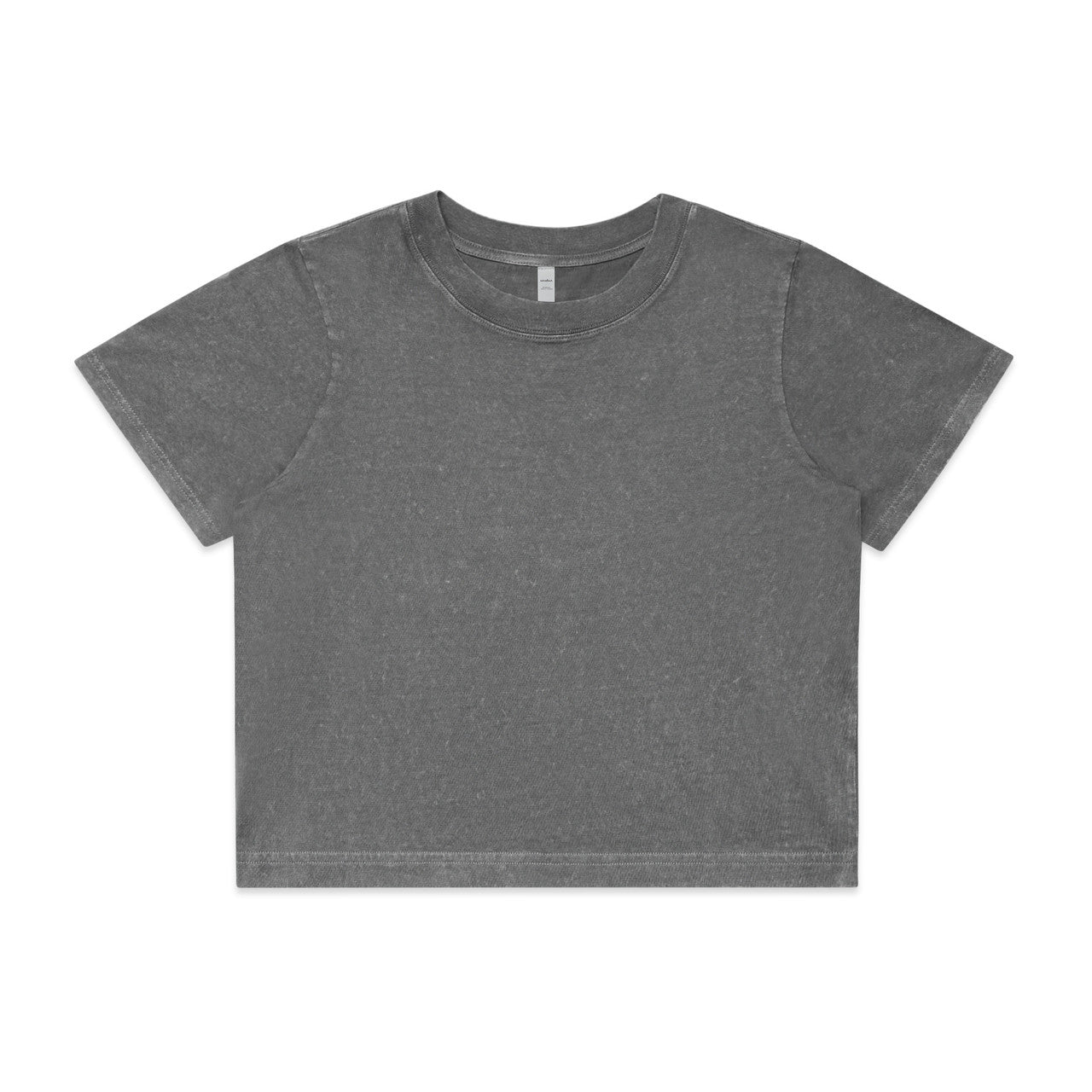 4086 Wos Stone Wash Heavy Crop in Coal Stone