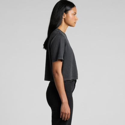 Women's Stone Wash Heavy Crop Tee 4086