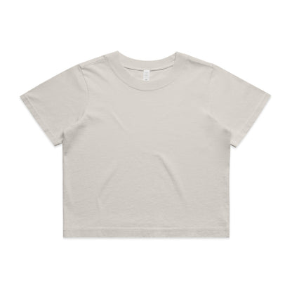 4089 Wos Heavy Faded Crop Tee in Faded Bone